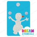 Picture of Juggling Snowman Glitter Tattoo Stencil - HP-206 (5pc pack)