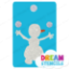 Picture of Juggling Snowman Glitter Tattoo Stencil - HP-206 (5pc pack)