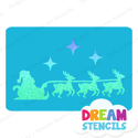 Picture of Santa's Sleigh Glitter Tattoo Stencil - HP-209 (5pc pack)