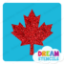 Picture of Canada Maple Leaf Glitter Tattoo Stencil - HP-221 (5pc pack)