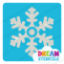 Picture of Festive Snowflake Glitter Tattoo Stencil - HP-244 (5pc pack)