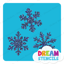 Picture of Snowflake Trio Glitter Tattoo Stencil - HP-246 (5pc pack)