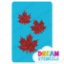 Picture of Cascading Fancy Maple Leaves Glitter Tattoo Stencil - HP-250 (5pc pack)