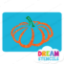 Picture of Pumpkin Outline Glitter Tattoo Stencil - HP-252 (5pc pack)