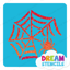 Picture of Crawling Spider With Web Glitter Tattoo Stencil - HP-276 (5pc pack)