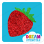 Picture of Strawberry Glitter Tattoo Stencil - HP-282 (5pc pack)