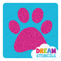 Picture of Paw Print Glitter Tattoo Stencil - HP-283 (5pc pack)