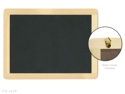 Picture of Natural DIY Chalkboard Frame w/Metal Hooks 11.5"x8.75"  (WS504)