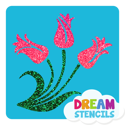 Picture of Bunch of Tulips Glitter Tattoo Stencil - HP-308 (5pc pack)