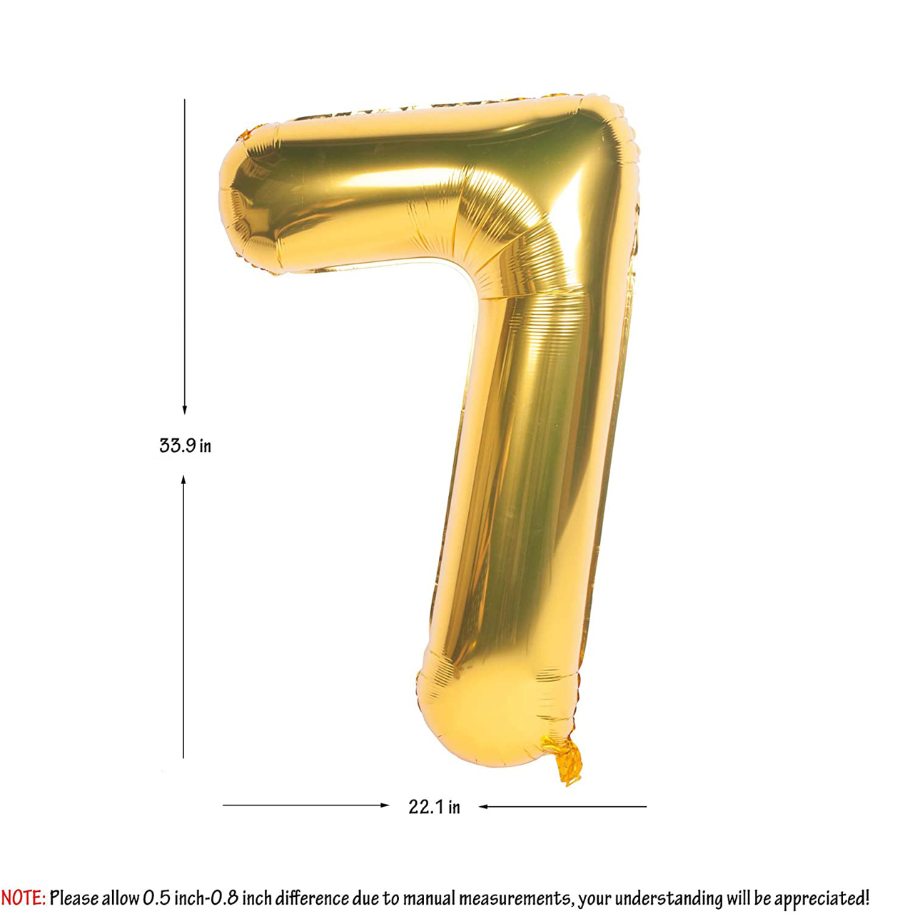 Picture of 40'' Foil Balloon Shape Number 7 - Gold (1pc)