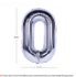 Picture of 40'' Foil Balloon Shape Number 0 - Silver (1pc)