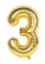 Picture of 40'' Foil Balloon Shape Number 3 - Gold (1pc)