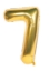 Picture of 40'' Foil Balloon Shape Number 7 - Gold (1pc)