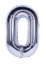 Picture of 40'' Foil Balloon Shape Number 0 - Silver (1pc)