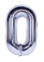 Picture of 40'' Foil Balloon Shape Number 0 - Silver (1pc)