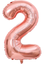 Picture of 40'' Foil Balloon Shape Number 2 - Rose Gold (1pc)