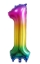 Picture of 40'' Foil Balloon Shape Number 1 - Bright Rainbow (1pc)