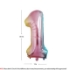 Picture of 40'' Foil Balloon Shape Number 1 - Pastel Rainbow (1pc)