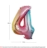Picture of 40'' Foil Balloon Shape Number 4 - Pastel Rainbow (1pc)