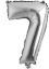 Picture of 16" Foil Balloon - Silver Number - 7 (1pc)