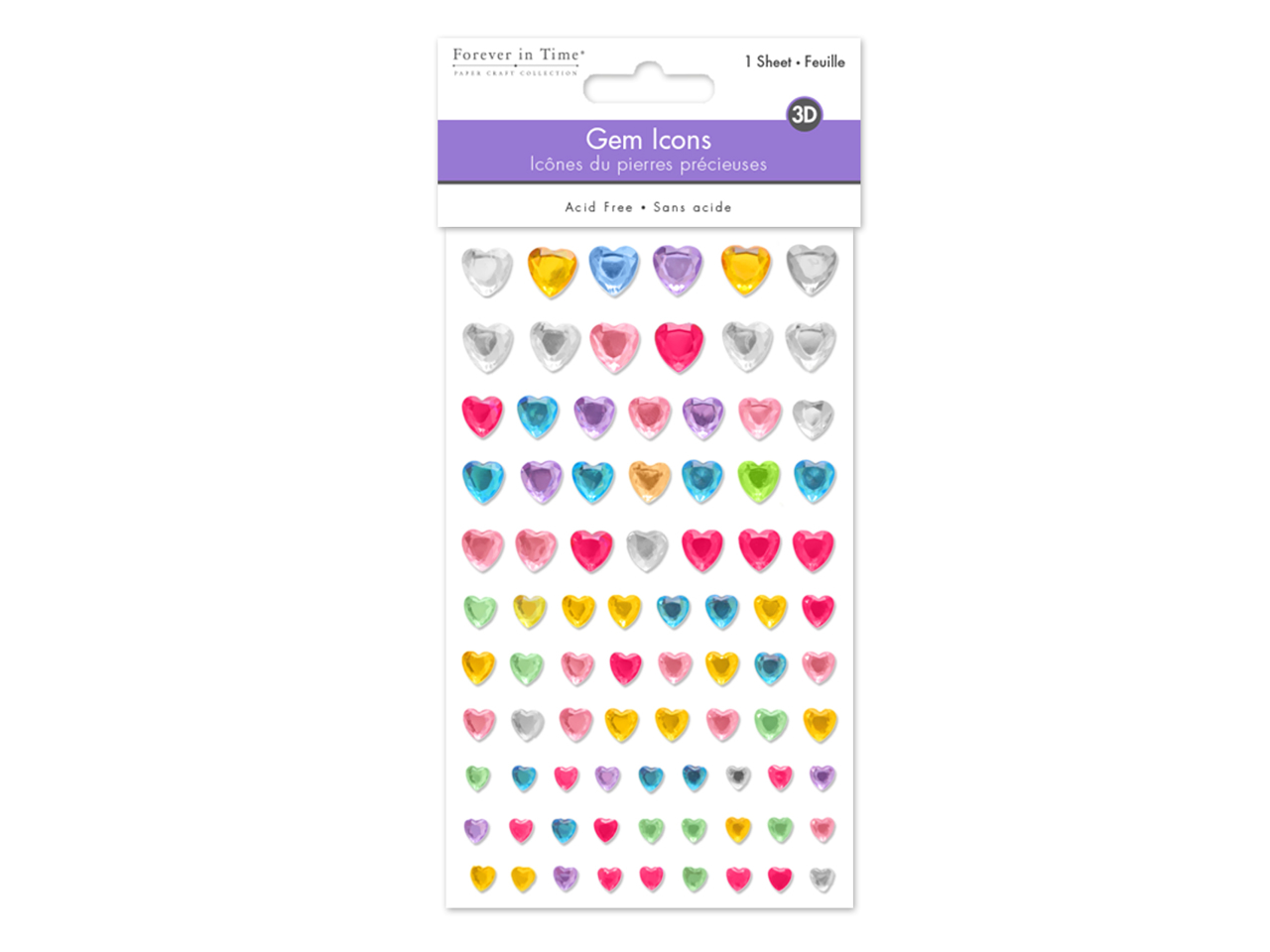 Picture of Peel-n-Stick Gem Icons - Hearts Medley (SS273D)
