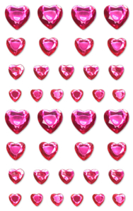 Picture of Peel-n-Stick Gem Embellishments - Pink Hearts (SS900A)
