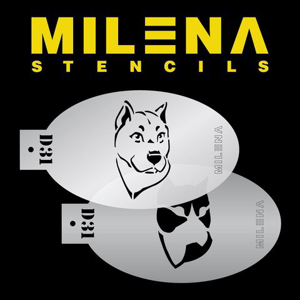 Picture of Milena Stencils - Pit Bull Dog - Stencil Set D31