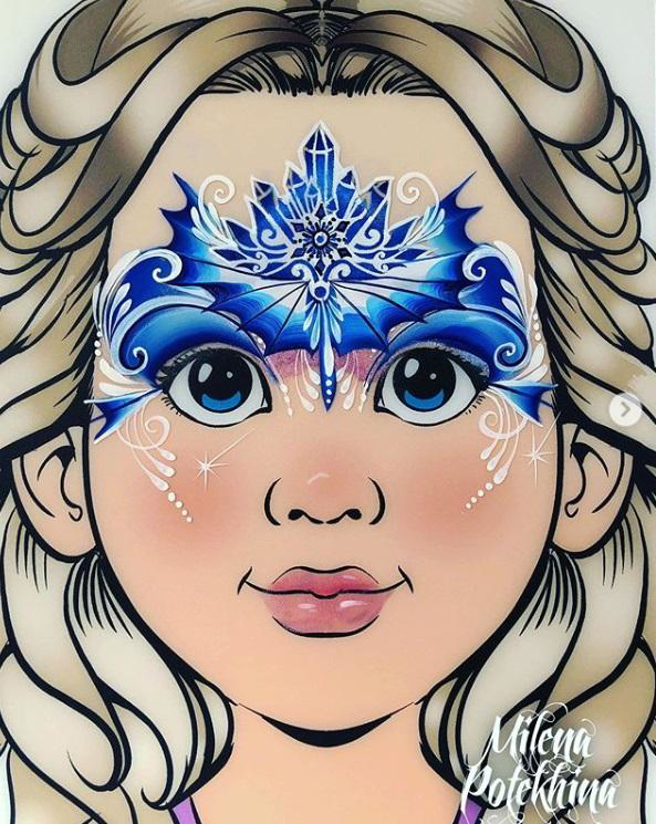 Picture of Milena Stencils - Ice Crystal Crown - Stencil P13
