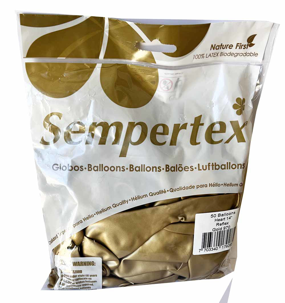 Picture of Sempertex 14" Reflex Gold Heart (50pcs)