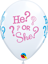 Picture of Qualatex 11'' He? or She?  Latex balloons  50/bag