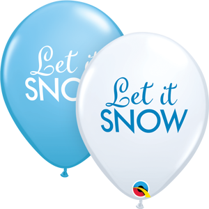 Picture of Qualatex 11'' Simply Let it Snow Latex balloons  50/bag