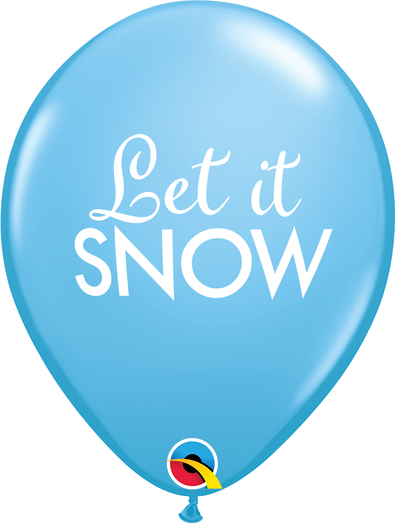 Picture of Qualatex 11'' Simply Let it Snow Latex balloons  50/bag