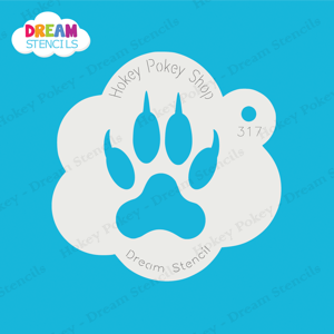 Picture of Paw Print with Claws - Dream Stencil - 317