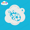 Picture of Flaming Soccer Ball - Dream Stencil - 345