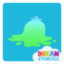 Picture of Slime Glitter Tattoo Stencil - HP-320 (5pc pack)