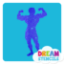 Picture of Bodybuilder Glitter Tattoo Stencil - HP-337 (5pc pack)