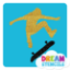 Picture of Skateboarder Glitter Tattoo Stencil - HP-339 (5pc pack)