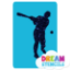 Picture of Baseball Player - 1 Glitter Tattoo Stencil - HP-346 (5pc pack)
