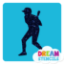 Picture of Baseball Player - 2 Glitter Tattoo Stencil - HP-347 (5pc pack)