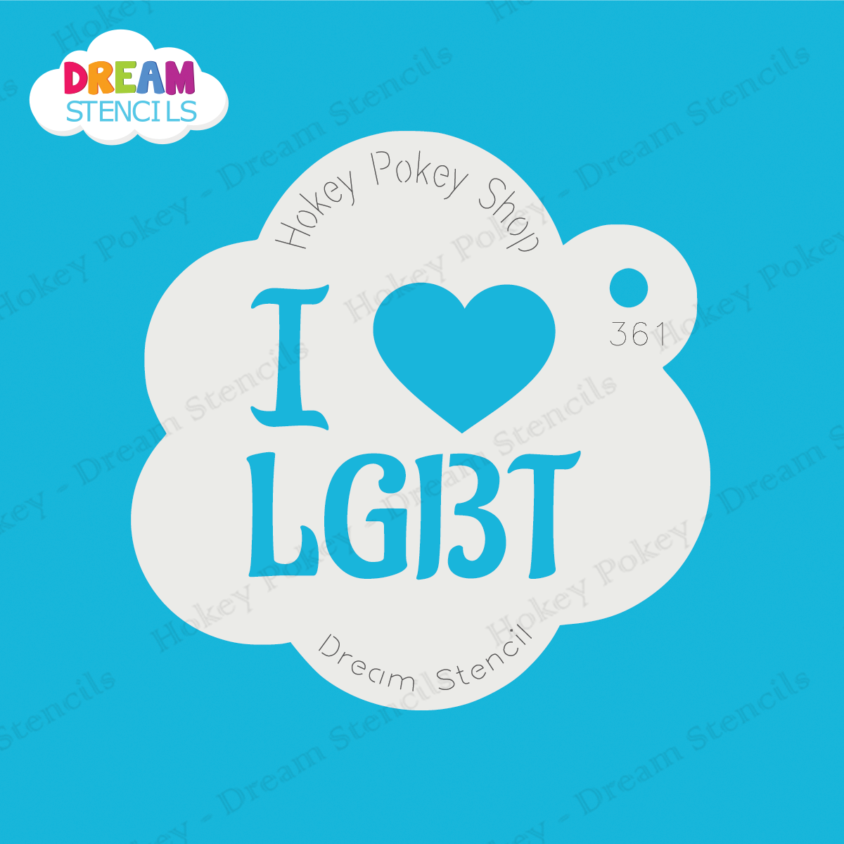 Picture of I Love LGBT - Dream Stencil - 361