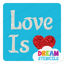 Picture of Love is Love - Glitter Tattoo Stencil - HP-371 (5pc pack)