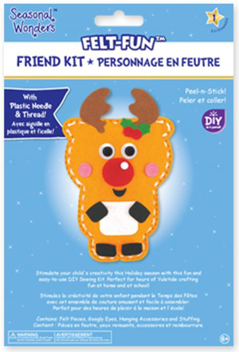 Picture of Seasonal Wonders Felt Fun Sewing Kit - Holiday Pals (KX191A) - Reindeer