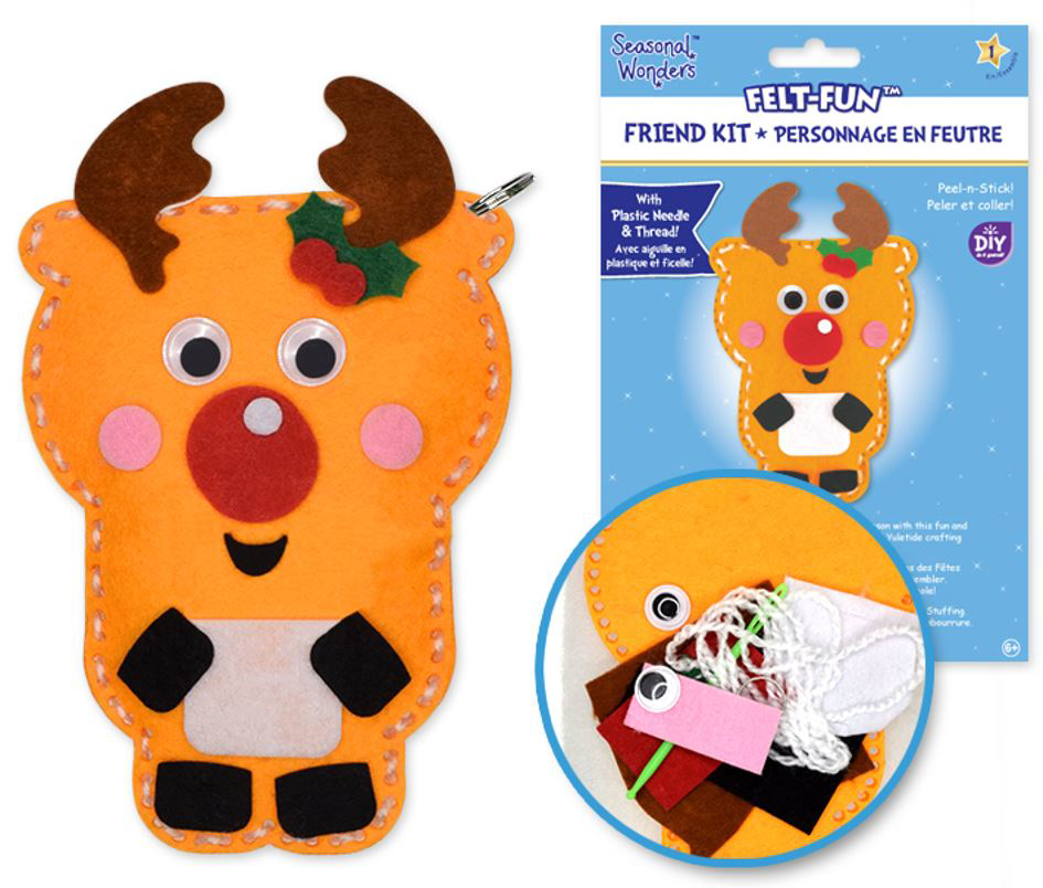 Picture of Seasonal Wonders Felt Fun Sewing Kit - Holiday Pals (KX191A) - Reindeer