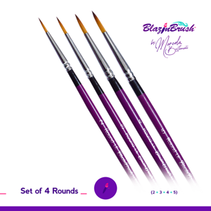 Picture of Blazin Brush by Marcela Bustamante - Set of 4 Round Brushes
