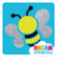Picture of Bee Glitter Tattoo Stencil - HP-55 (5pc pack)