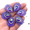 Picture of Big Peacock Tear Drop Gems - Purple - 13x18mm (20pk) - BPTPR-20