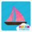 Picture of Sail Boat Glitter Tattoo Stencil - HP-391 (5pc pack)