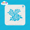 Picture of Three Roses with Leaves - Dream Stencil - 90