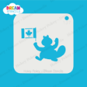 Picture of Canadian Beaver With Flag - Dream Stencil - 137