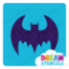 Picture of Nightwing Bat Glitter Tattoo Stencil - HP-398 (5pc pack)